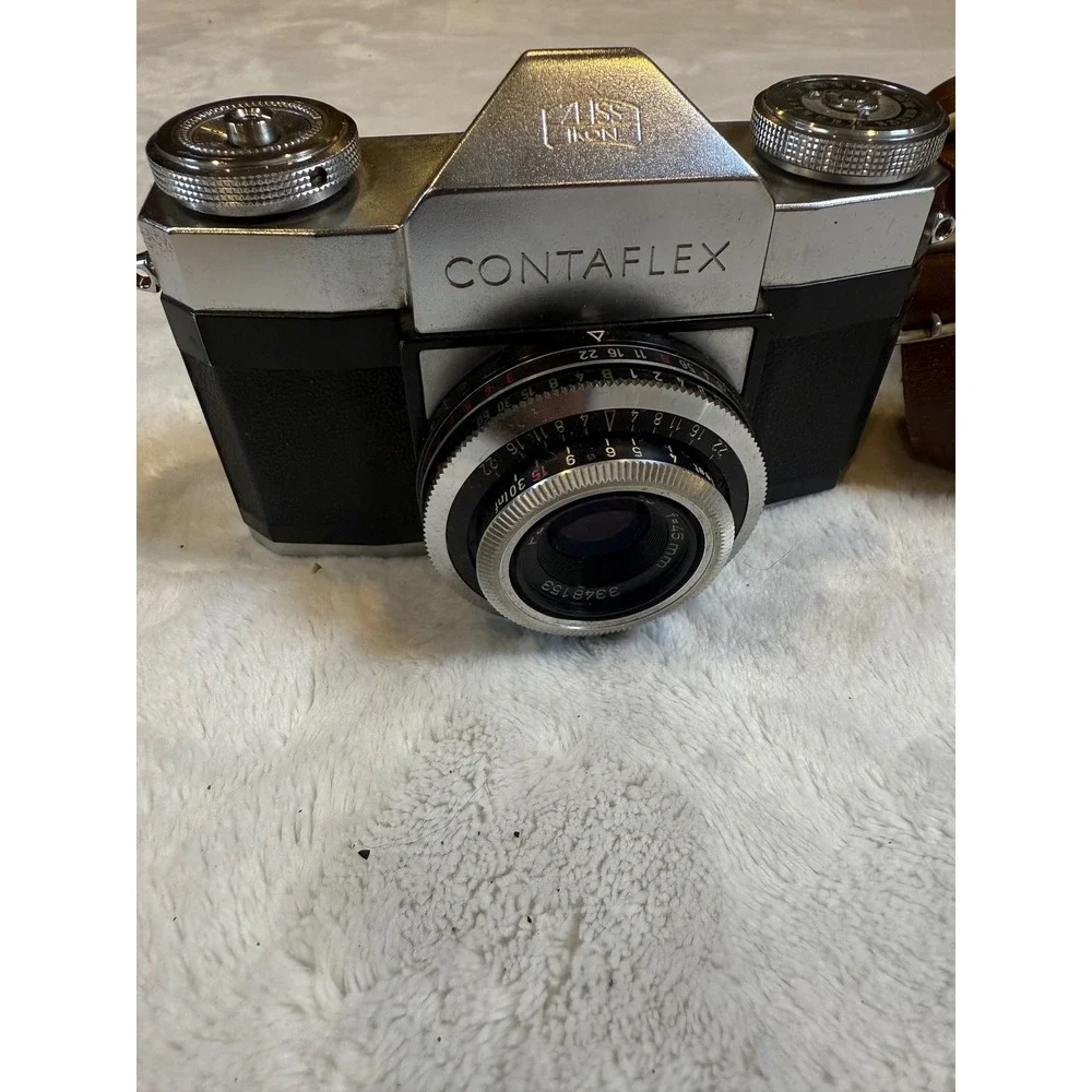 Zeiss Ikon‎ Contaflex 35mm SLR Camera Pantar 45mm f2.8 Lens with Leather Case